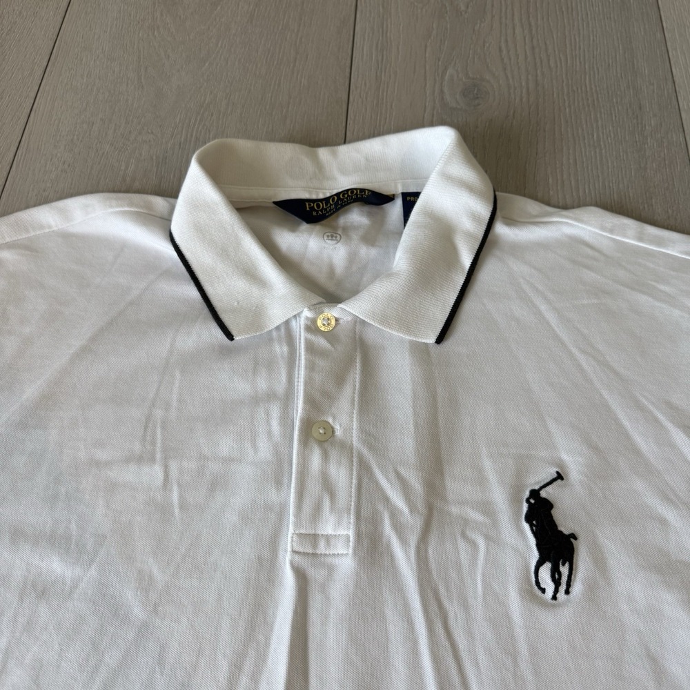 Polo Golf Ralph Lauren Pro Fit Men's XL White Big Pony Wicking Polo Shirt Peru